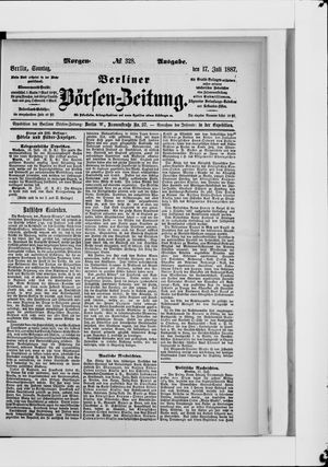 Berliner Börsen-Zeitung vom 17.07.1887