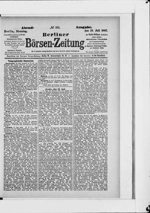 Berliner Börsen-Zeitung vom 19.07.1887