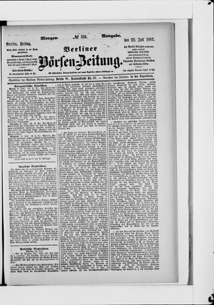 Berliner Börsen-Zeitung vom 22.07.1887
