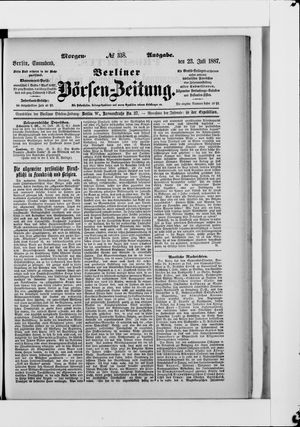 Berliner Börsen-Zeitung vom 23.07.1887