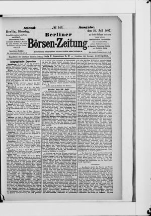 Berliner Börsen-Zeitung vom 26.07.1887