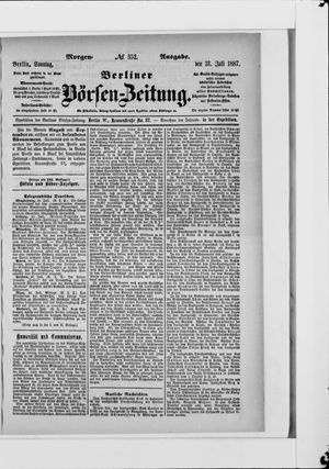 Berliner Börsen-Zeitung vom 31.07.1887