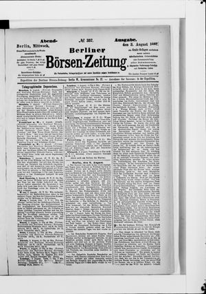 Berliner Börsen-Zeitung on Aug 3, 1887
