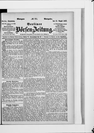 Berliner Börsen-Zeitung vom 13.08.1887