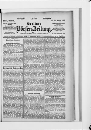 Berliner Börsen-Zeitung vom 24.08.1887