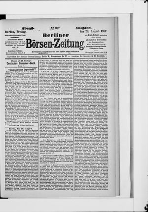 Berliner Börsen-Zeitung vom 26.08.1887