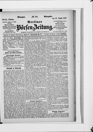 Berliner Börsen-Zeitung vom 28.08.1887