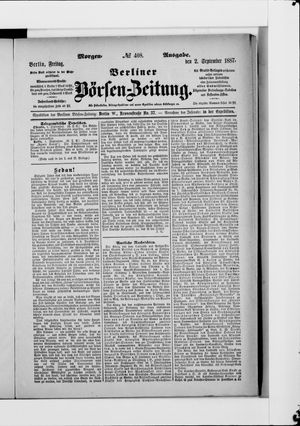 Berliner Börsen-Zeitung vom 02.09.1887