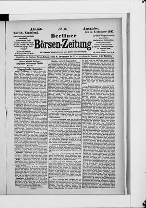 Berliner Börsen-Zeitung vom 03.09.1887