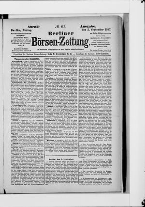 Berliner Börsen-Zeitung vom 05.09.1887