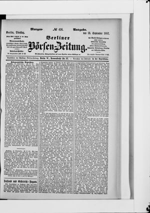 Berliner Börsen-Zeitung vom 13.09.1887