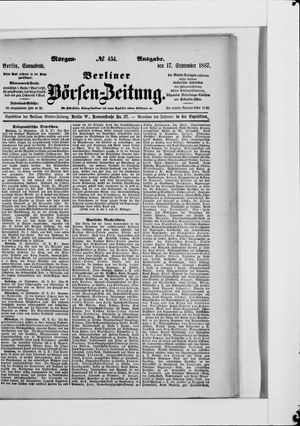 Berliner Börsen-Zeitung vom 17.09.1887