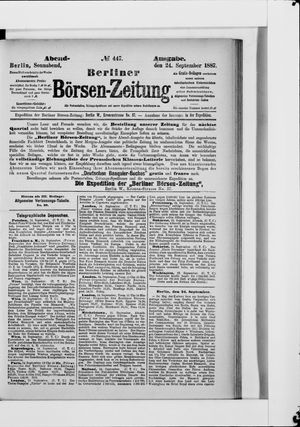 Berliner Börsen-Zeitung vom 24.09.1887