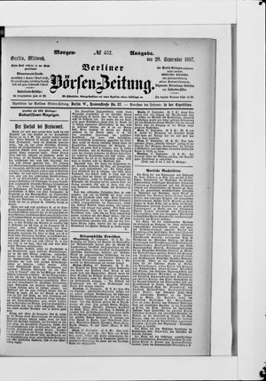 Berliner Börsen-Zeitung vom 28.09.1887