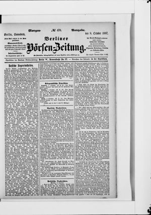 Berliner Börsen-Zeitung vom 08.10.1887