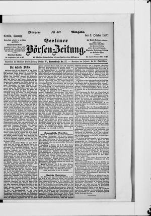 Berliner Börsen-Zeitung vom 09.10.1887