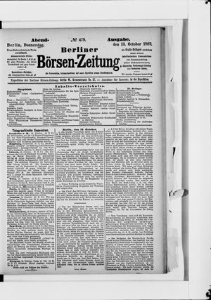 Berliner Börsen-Zeitung vom 13.10.1887