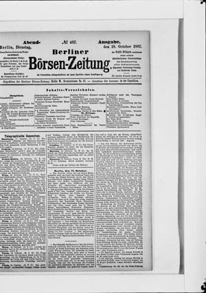 Berliner Börsen-Zeitung vom 18.10.1887