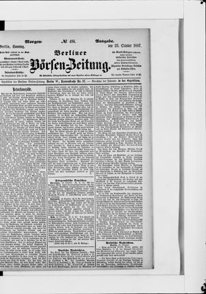 Berliner Börsen-Zeitung vom 23.10.1887