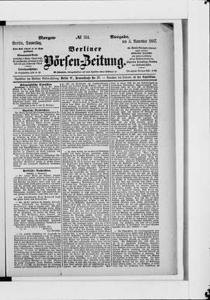 Berliner Börsen-Zeitung vom 03.11.1887