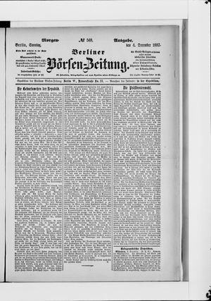 Berliner Börsen-Zeitung on Dec 4, 1887