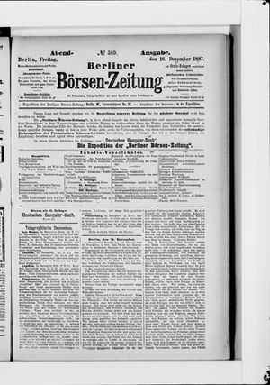 Berliner Börsen-Zeitung vom 16.12.1887