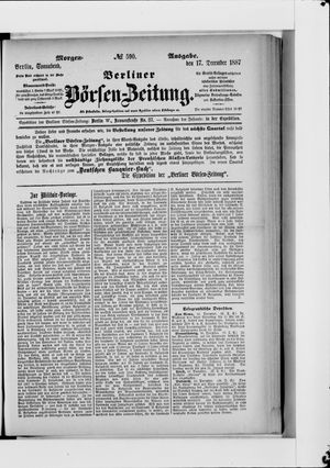 Berliner Börsen-Zeitung vom 17.12.1887