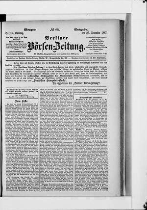 Berliner Börsen-Zeitung vom 25.12.1887