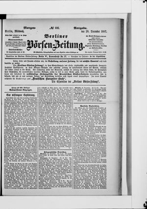 Berliner Börsen-Zeitung on Dec 28, 1887