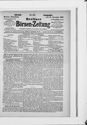 Berliner Börsen-Zeitung vom 31.12.1887