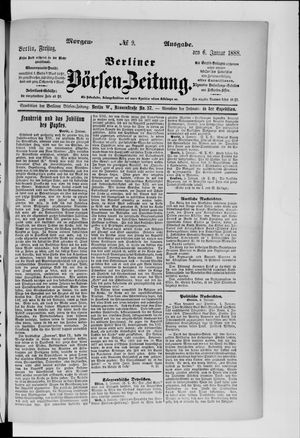 Berliner Börsen-Zeitung vom 06.01.1888