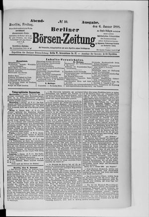 Berliner Börsen-Zeitung vom 06.01.1888
