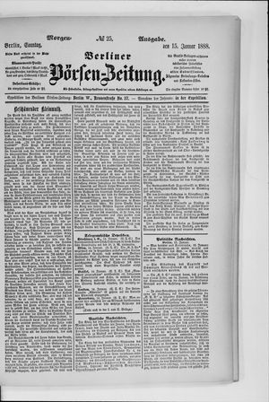 Berliner Börsen-Zeitung vom 15.01.1888