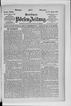 Berliner Börsen-Zeitung vom 17.01.1888
