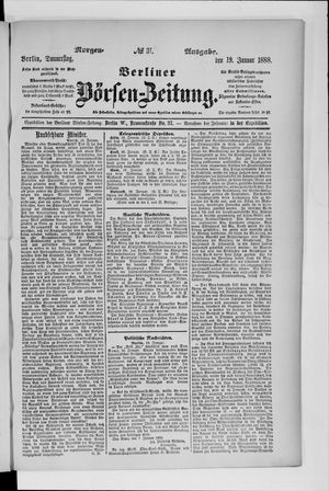 Berliner Börsen-Zeitung vom 19.01.1888
