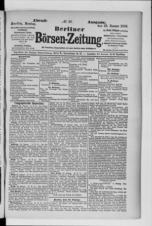 Berliner Börsen-Zeitung vom 23.01.1888