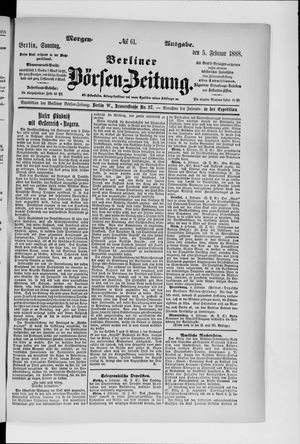 Berliner Börsen-Zeitung vom 05.02.1888