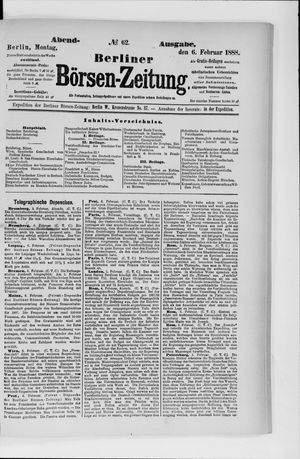 Berliner Börsen-Zeitung vom 06.02.1888