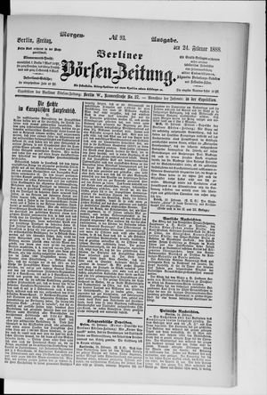 Berliner Börsen-Zeitung vom 24.02.1888
