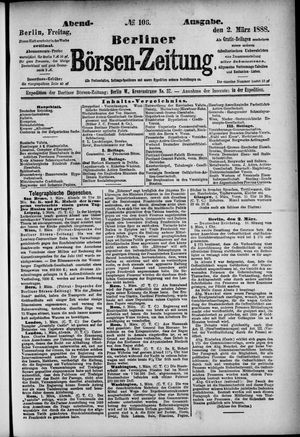 Berliner Börsen-Zeitung vom 02.03.1888