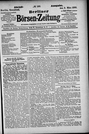 Berliner Börsen-Zeitung vom 03.03.1888