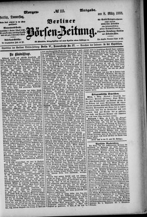 Berliner Börsen-Zeitung vom 08.03.1888