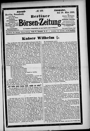 Berliner Börsen-Zeitung vom 10.03.1888