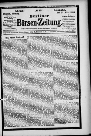Berliner Börsen-Zeitung vom 12.03.1888