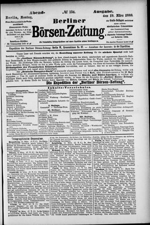 Berliner Börsen-Zeitung vom 19.03.1888
