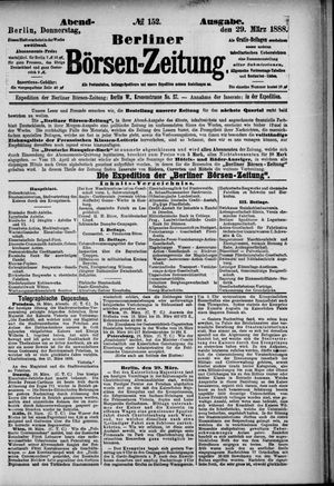 Berliner Börsen-Zeitung vom 29.03.1888