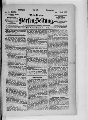 Berliner Börsen-Zeitung vom 01.04.1888