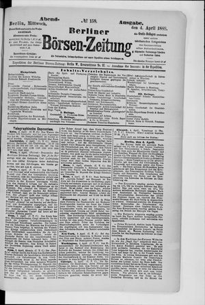 Berliner Börsen-Zeitung vom 04.04.1888