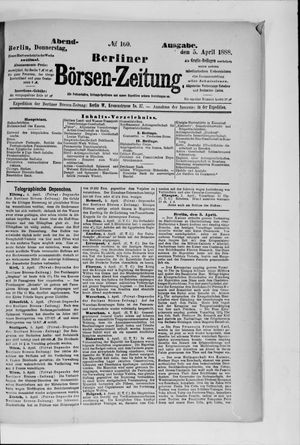 Berliner Börsen-Zeitung vom 05.04.1888
