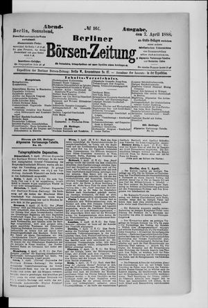 Berliner Börsen-Zeitung vom 07.04.1888